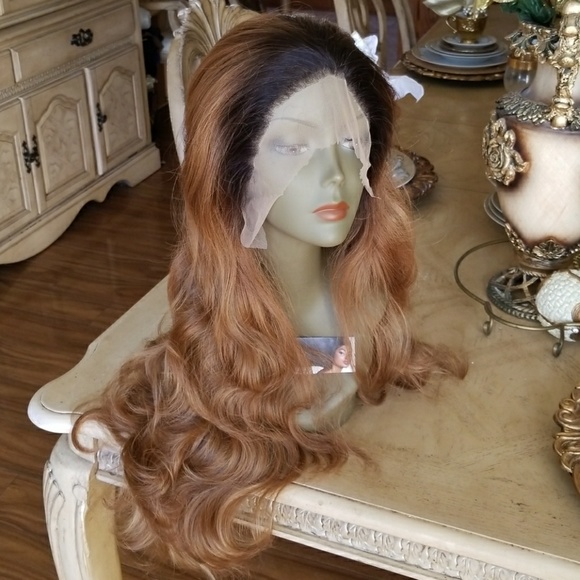 Ombre #2/30 with #27 Highlightes Lace Front Wig main image 6